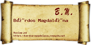 Bárdos Magdaléna névjegykártya